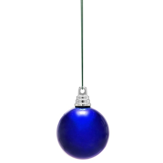 2" Blue Shatterproof Commercial Christmas Ornament, Candy Finish