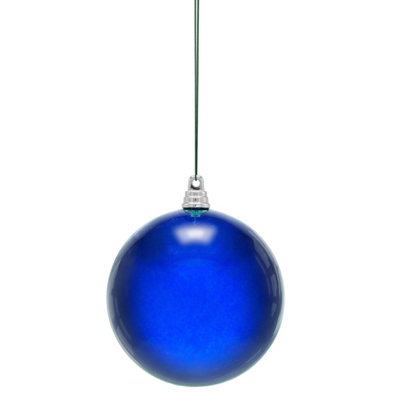 4" Blue Shatterproof Commercial Christmas Ornament, Candy Finish