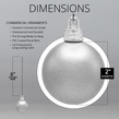 2" Blue Shatterproof Commercial Christmas Ornament, Matte Finish