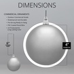 4" Blue Shatterproof Commercial Christmas Ornament, Matte Finish