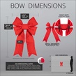 15" Red Structural 3D Canvas Christmas Bow