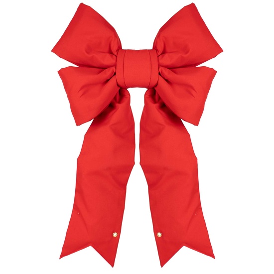 15" Red Structural 3D Canvas Christmas Bow