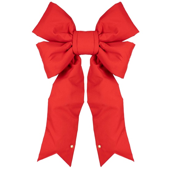 15" Red Structural 3D Canvas Christmas Bow