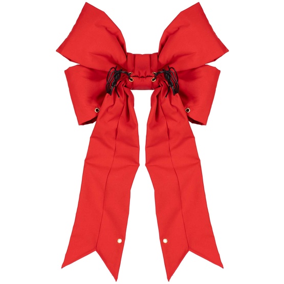 15" Red Structural 3D Canvas Christmas Bow