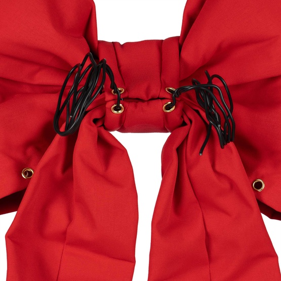 15" Red Structural 3D Canvas Christmas Bow