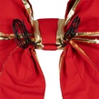 15" Red with Gold Trim Structural 3D Canvas Christmas Bow