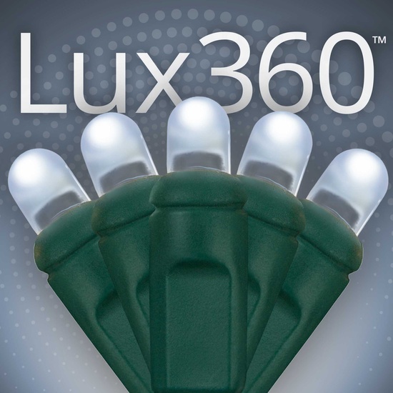 70 D5 TM Cool White Lux360 TM LED Christmas Lights, 4" Spacing