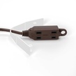 6' Brown Household Extension Cord, Indoor Use