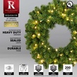 24" Pre-lit Commercial Sequoia Fir LED Christmas Wreath, 50 Warm White Lux360 D5 Lights