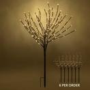 Brown Glimmer Spray Lighted Branches with Warm White LED Twinkle Lights, 6 pc