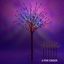 Brown Glimmer Spray Lighted Branches with Multicolor LED Lights, 6 pc