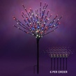 36" Brown Glimmer Spray Lighted Branches with Red / White / Blue LED Lights, 1 pc