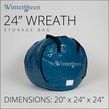 Wintergreen Wreath Storage Bag, 24"