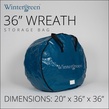 Wintergreen Wreath Storage Bag, 36"