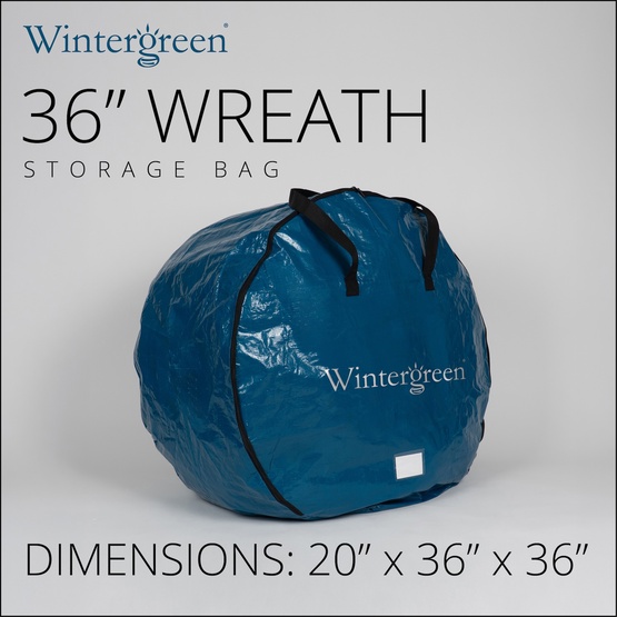 Wintergreen Wreath Storage Bag, 36"