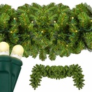 Lux360<sup>TM</sup> D5<sup>TM</sup> Sequoia Fir Prelit Commercial LED Christmas Garland, Warm White Lights