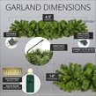 4.5' x 14" Lux360 TM D5 TM Sequoia Fir Prelit Commercial LED Christmas Garland, 50 Warm White Lights