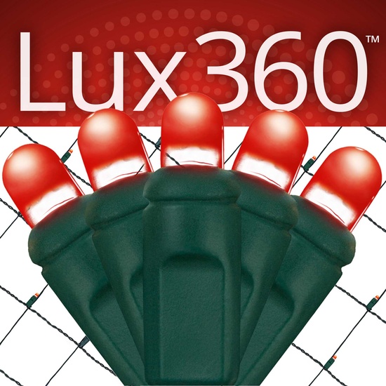 4' x 6' Lux360 TM D5 TM Red LED Net Lights, Green Wire
