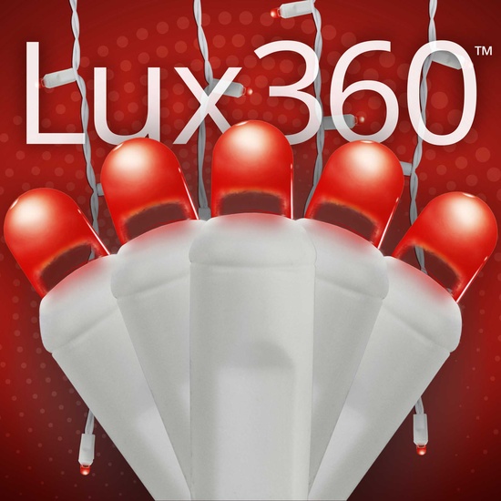 70 Lux360 TM D5 TM Red LED Icicle Lights