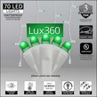 70 Lux360 TM D5 TM Green LED Icicle Lights