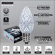 C7 SoftTwinkle Cool White OptiCore LED Christmas Light Bulbs, Box of 25