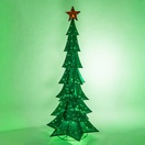 LED Whimsical Metallic Christmas Tree with Green Lights 