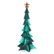 76" LED Whimsical Metallic Christmas Tree with Green Lights 