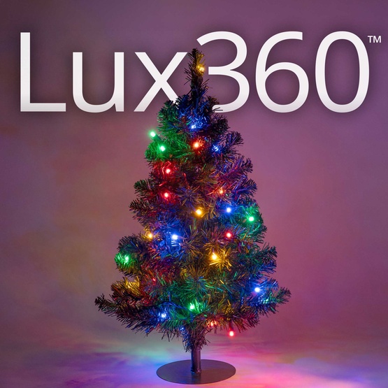 2' Lux360 TM D5 TM Winchester Fir Prelit Walkway Tree with 85 LED Multicolor Lights