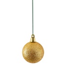 Gold Shatterproof Commercial Christmas Ornament, Glitter Finish