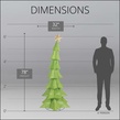 78" LED Whimsical Polymesh Christmas Tree with Green Lights 