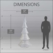 72" LED Polymesh Christmas Tree, White/Gold Twinkle Lights 
