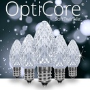 C7 SoftTwinkle&reg; Cool White OptiCore&reg LED Christmas Light Bulbs