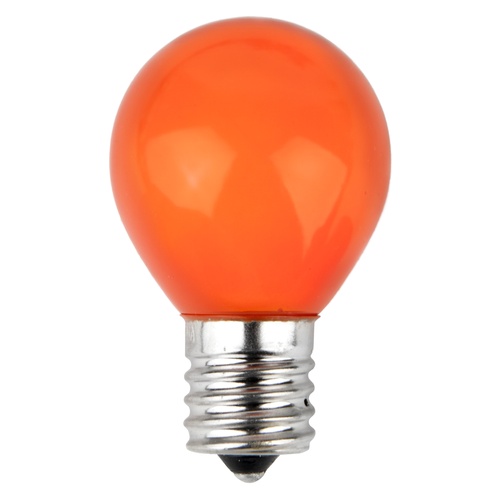 E17 Patio and Party Light Bulbs S11 Opaque Orange, 10 Watt Replacement Bulbs