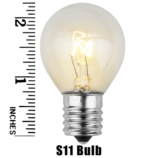 E17 Patio And Party Light Bulbs S11 Transpa Clear 10 Watt S11 Transpa Clear 10 Watt Replacement Bulbs