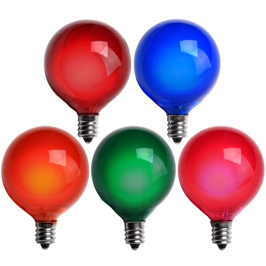 G50 Satin Multicolor, 7 Watt Replacement Bulbs