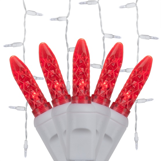 70 M5 Red LED Icicle Lights
