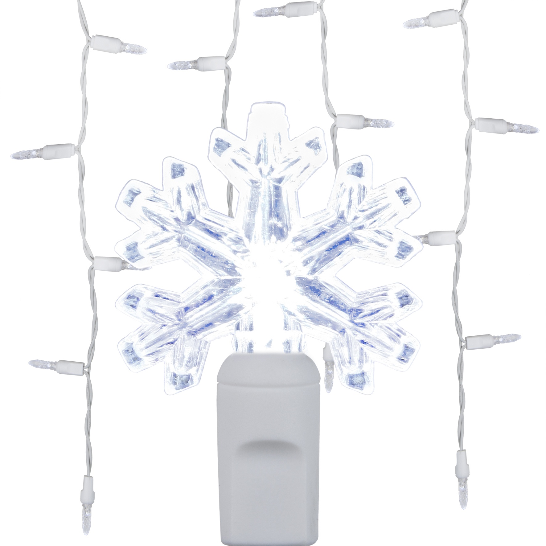 70 Snowflake LED Icicle Lights