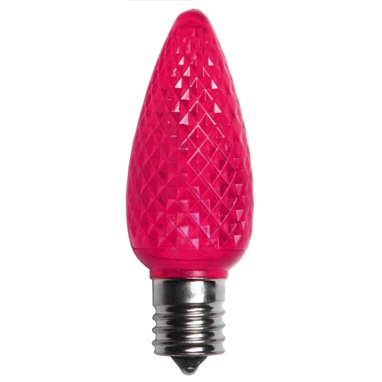 C9 120V Pink Dimmable LED Replacement Lamp, Box of 25