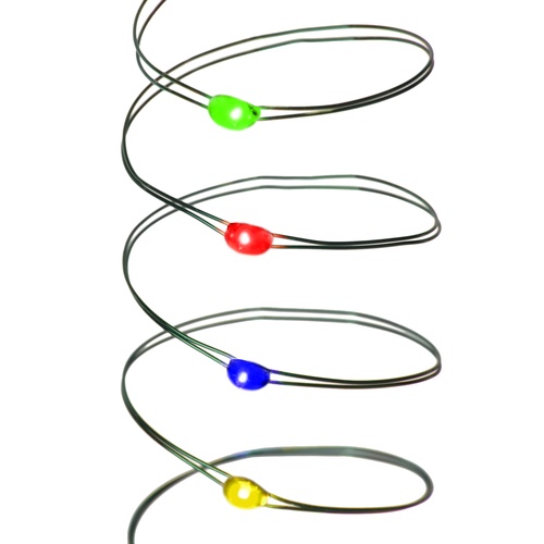 Battery Operated Lights 18 Multicolor Battery Operated LED Fairy Lights, Green Wire