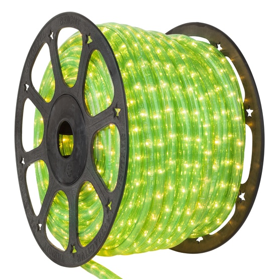 Rope Light 150' Fluorescent Green Rope Light Commercial Spool, 120 Volt