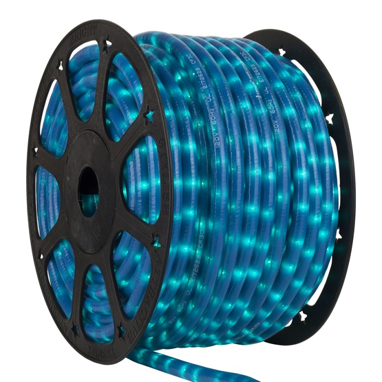 Rope Light 150' Pearl Blue Chasing Rope Light Commercial Spool, 120 Volt