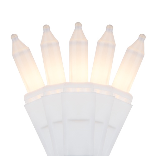 White Christmas Lights 100 Clear Frost Christmas Tree Mini Lights, 6