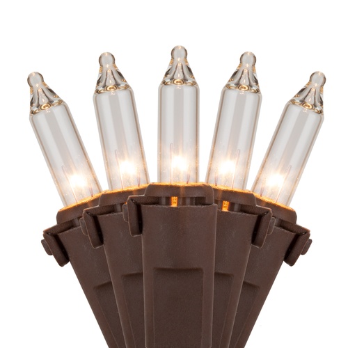 Christmas Lights 50 Clear Mini Christmas Lights, 6" Spacing, Premium