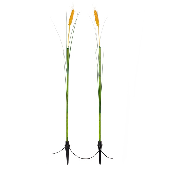 12 Natural LED Wheat Stalks