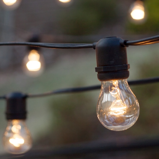Patio Lights Commercial Clear String 50 A15 E26 108 Commercial Patio String With 50 A15 Clear Outdoor Lights