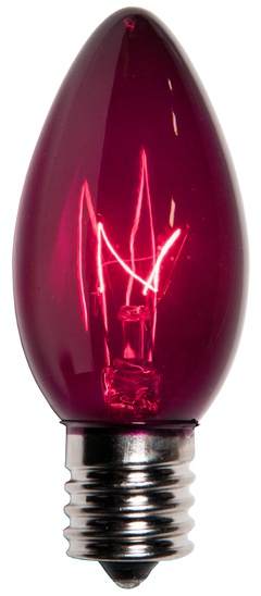 C9 Purple Christmas Light Bulbs, Transparent