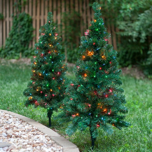 Winchester Fir Prelit Multicolor Incandescent Walkway Tree