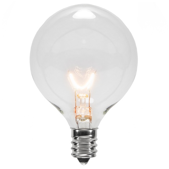 G50 Transparent Clear, 7 Watt Replacement Bulbs