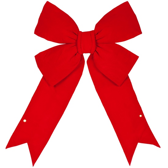 15" Red Imperial 3D Velvet Christmas Bow