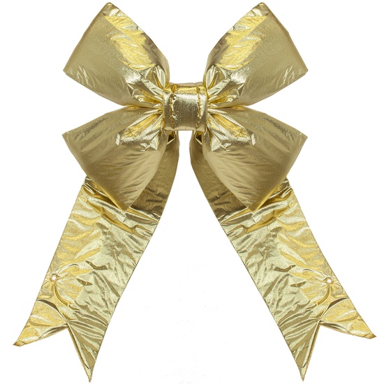 18" Gold Metallic 3D Lame Christmas Bow